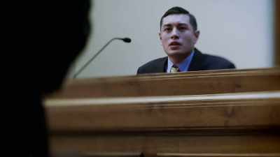 The defense says, she's
falling, she's thrashing, - An American Murder Mystery: The Staircase