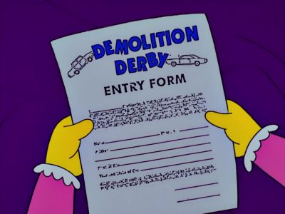The Demolition Derby? - The Simpsons