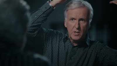 The discovery coming overhead
endlessly is basically... - James Cameron's Story of Science Fiction