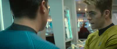 The Doctor does have a point CaptainDon't agree with me Spock It makes me very uncomfortablePerhaps you too should learn to govern your emotions DoctorIn this situation logic dictatesLogic Oh my God There's a maniactrying to make us blow up our own damn - Star Trek Into Darkness