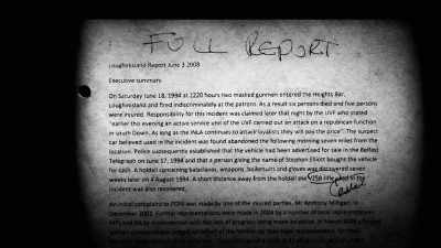 The document was
an unpublished report - No Stone Unturned
