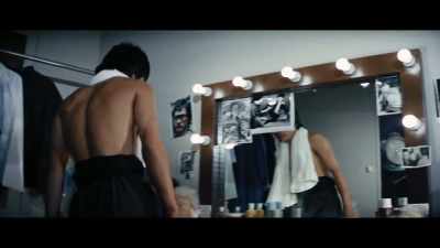 The double sits down in front
of a mirror, and they literally - Enter the Clones of Bruce