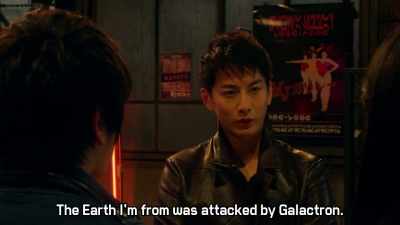 The earth I was on
got attacked by galactron. - Ultraman Geed the Movie: Connect! The Wishes!!