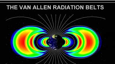 The Earth is surrounded
by two highly radioactive areas, - American Moon