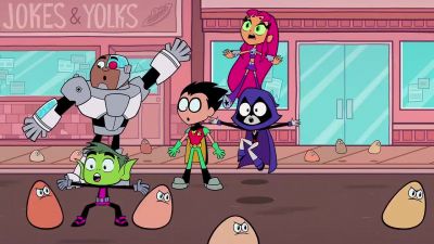 The Eebows are
rising up. - Teen Titans Go!