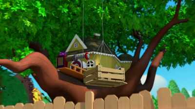 The elevator to
the treehouse is broken. - The Chicken Squad