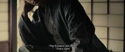 -The Emperor will listen!
-That's right! - Rurouni Kenshin: The Beginning