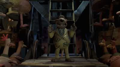 The exits are located here and hereln the likely event of an emergency put your head between your kneesand kiss your bum goodbye - Chicken Run