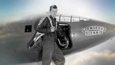 The experimental prototype,
nicknamed Glamorous Glennis
for Yeager's wife, - Tales From The Explorers Club