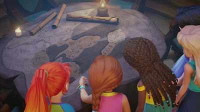 The Explorer's
old map room. Look. - LEGO Friends: Girls on a Mission