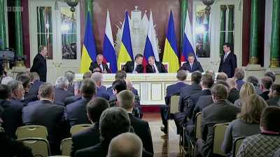 The fact that the US was supplying
the regime with lethal weapons, er, - Putin vs the West