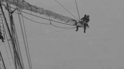 The fearless Australian would
perch himself - Shackleton: The Greatest Story of Survival