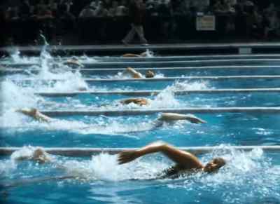The final stretch and now a tremendous spurt by Cathie Gibson - XIVth Olympiad: The Glory of Sport