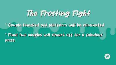 The final two couples will
square off for a fabulous prize. - Wedding of a Lifetime
