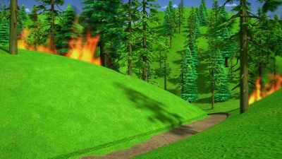 The fire is very close and... gaining! - Rainbow Rangers