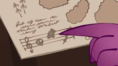 The first bar to a sea chantey.
It's a song! - Angry Birds: Summer Madness