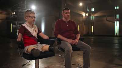 The first conversation that we had
about him losing his arms, um... - Naked Education