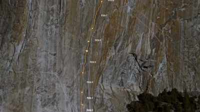 The first few pitches
are relatively easy. - The Dawn Wall