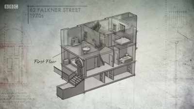 The first floor, designed as a
drawing room and master bedroom, - A House Through Time