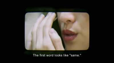 The first word looks like "same." - The Bold, the Corrupt and the Beautiful