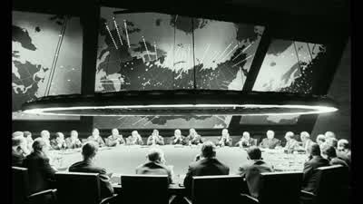 The fools The mad foolsWhat's happenedThe doomsday machineThe doom The doomsday machine What is thatAlexi A device which will destroy all human and animal life on earth - Dr  Strangelove or: How I Learned to Stop Worrying and Love the Bomb