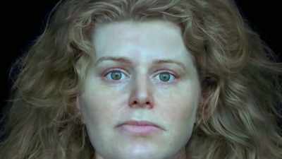 The forensic reconstruction reveals
our suspected Viking warrior. - Viking Warrior Women