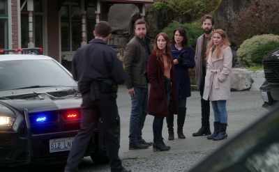 The Forensics team
found a wallet - Aurora Teagarden Mysteries: Haunted By Murder