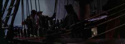 The forward storeroom, sir.
A barrel has broken loose. - Mutiny on the Bounty