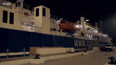The freight ferries that operate
this route only leave - Race Across the World