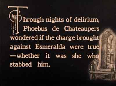 "The girl is bewitched!" - The Hunchback of Notre Dame