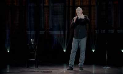 The gorilla is talking to her.
"Oh, my God. You look upset." - Bill Burr: Walk Your Way Out