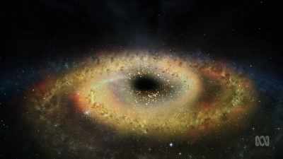 The gravitational pull is so strong,
nothing, even light, can't escape. - Brian Cox: Life Of A Universe