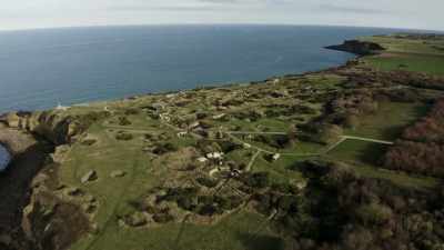 The guns they expected to find
on the cliff top were missing. - Secret Nazi Ruins