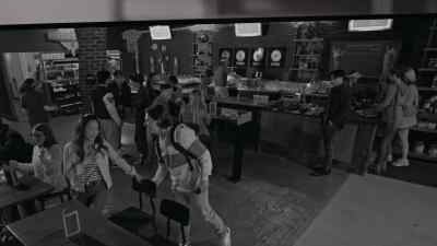 The guy at the back counter,
by the mixer-- - Aurora Teagarden Mysteries: A Lesson in Murder