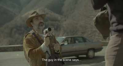 The guy in the scene, he says: - Deerskin