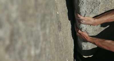 The harder you pull with your
hands, the more your feet stick. - Free Solo