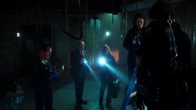 The hook,
the evisceration-- - CSI: Crime Scene Investigation