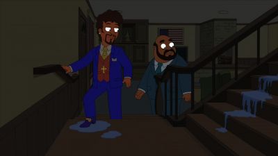 The hot tub-- it's not out bac! - American Dad!