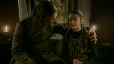 The Hound, the queen and the king and Joffrey and Sansa. - Game of Thrones