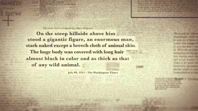 The huge body was covered
with long hair, - True Terror with Robert Englund