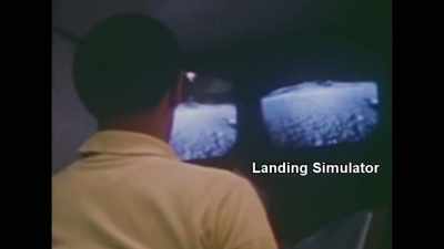 The images were sent
to the simulator monitors, - American Moon