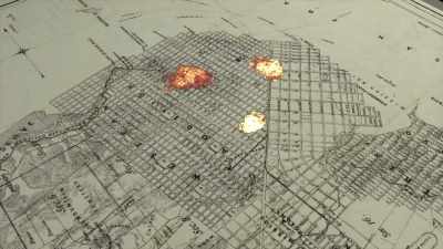 The initial earthquake
ruptures several gas mains, - Searching for Secrets