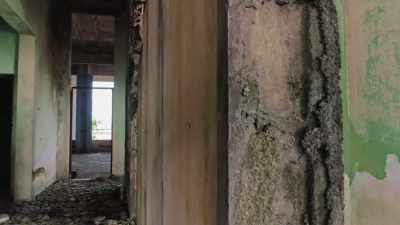 The inside is every bit
as decrepit as the outside. - Mysteries of the Abandoned