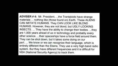 The intelligence groups...
is named Adviser Number 4. - Truth Hunter