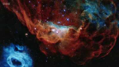 The interstellar medium -
the stuff which the solar wind - Secrets of Size: Atoms to Supergalaxies
