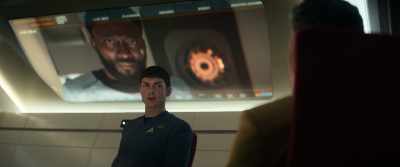 The ionic gas surrounding the ship - Star Trek: Strange New Worlds