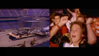 The Jacksons'
massive stage was beginning - Thriller 40