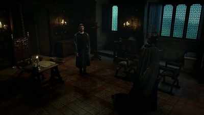 The Jews were set-upon
on the road. - Knightfall