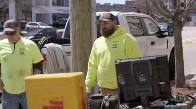 The junction box is clean
and clear, - Sewer Divers