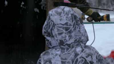 The kids are getting to
use tools and drill holes - Life Below Zero: Next Generation